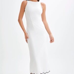 Sofiane Scalloped Linen Dress